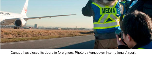 Canada has closed its doors to foreigners. Photo by Vancouver International Airport.