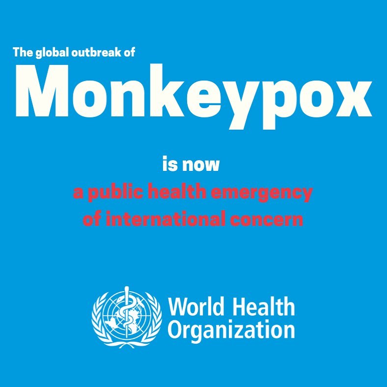 The World Health Organization explains that monkeypox typically presents clinically with fever, rash, and swollen lymph nodes, and may lead to medical complications.
