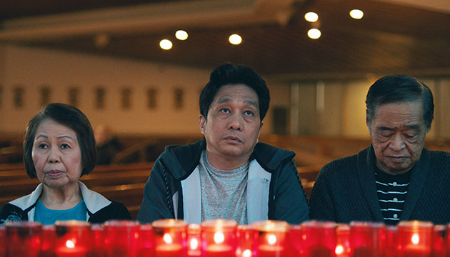 Islands' breakthrough actor Rogelio Balagtas (middle) and co-star Esteban Comilang (right) are both nominated for acting awards.