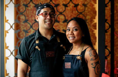 Chef Allan Pineda and wife Amanda with whom he shares most of his successes.