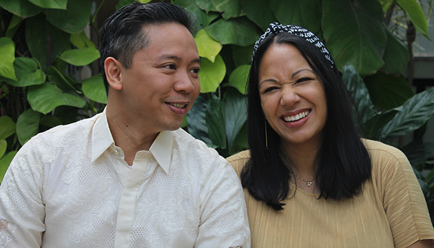 Playwrights and producers Byron Abalos and Andrea Mapili. Photo by Jenna Harris.