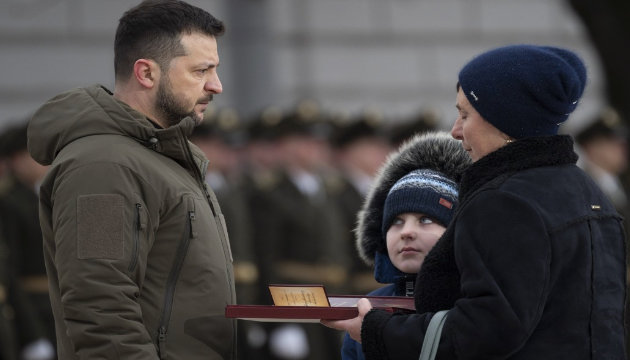 President Volodymyr at state event to celebrate the Year of Invincibility. (Photo from the Photo Gallery, Official website of the President of Ukraine, February 24, 2023)